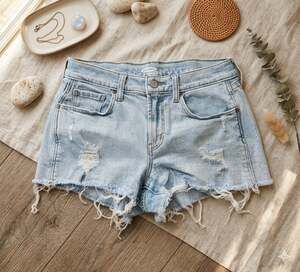OLD NAVY Boyfriend Distressed Denim Shorts Size 0